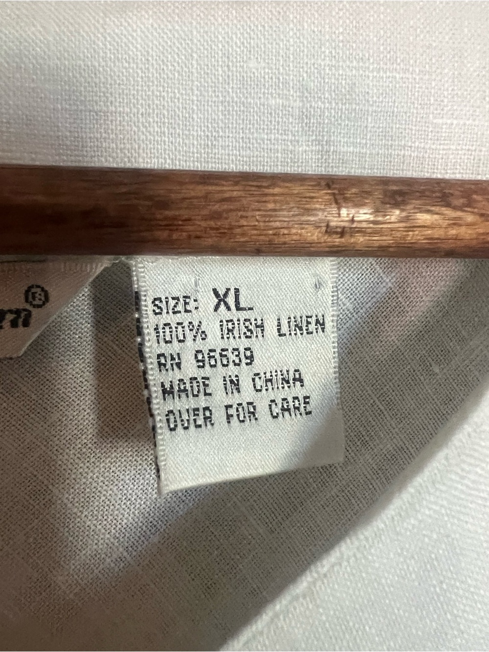 Irish Linen Embroidered Blouse XL White - Picture 4 of 9